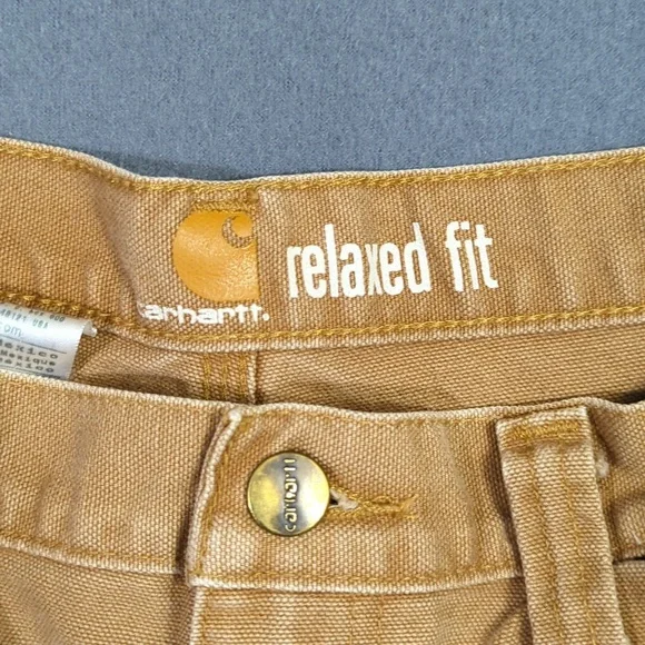 Carhartt Pants Men's 35x30 Brown Double Knee Relaxed Fit Duck Canvas 10098-211 - Picture 9 of 12